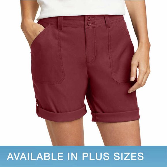 Eddie Bauer Ladies' Cargo Short   Red - Picture 1 of 3